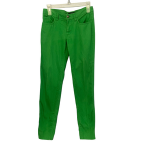 Tahari ASL Kelly Green Skinny Pants Sz 4